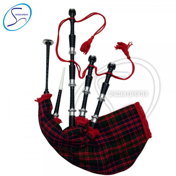 SCOTTISH KILTS INSTRUMENTS BAG PIPE BLACK FINISH MACDONALD