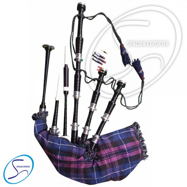 SCOTTISH KILTS INSTRUMENTS BAG PIPE BLACK FINISH PRIDE OF SCOTLAND