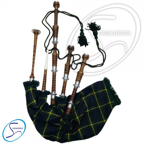 SCOTTISH KILTS INSTRUMENTS BAG PIPE NATURAL FINISH GORDON