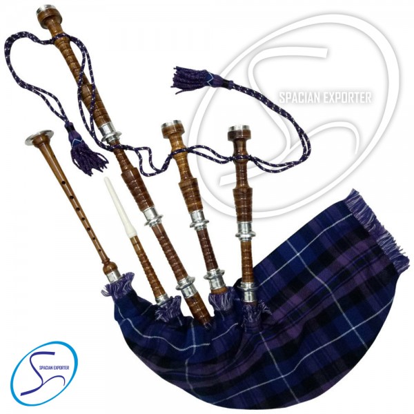 SCOTTISH KILTS INSTRUMENTS BAG PIPE NATURAL FINISH PRIDE OF SCOTLAND