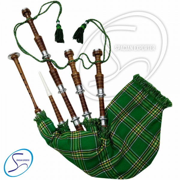 SCOTTISH KILTS INSTRUMENTS BAG PIPE NATURAL FINISH REPUBLIC OF IRELAND